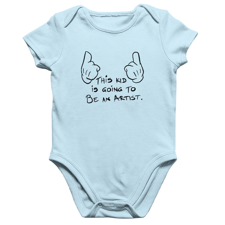 Body Bebê Algodão This kid is going to be an artist - Azul Bebê