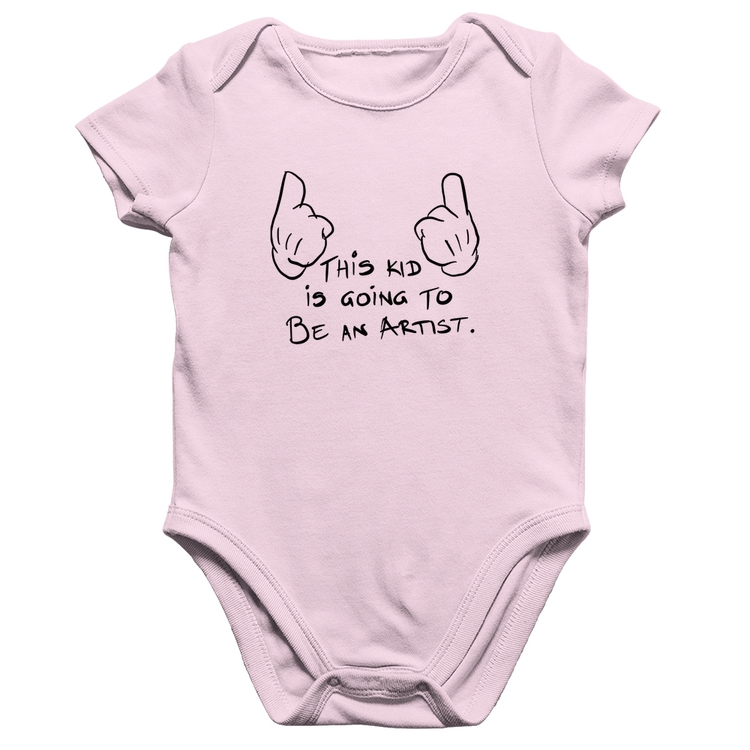 Body Bebê Algodão This kid is going to be an artist - Rosa Bebê