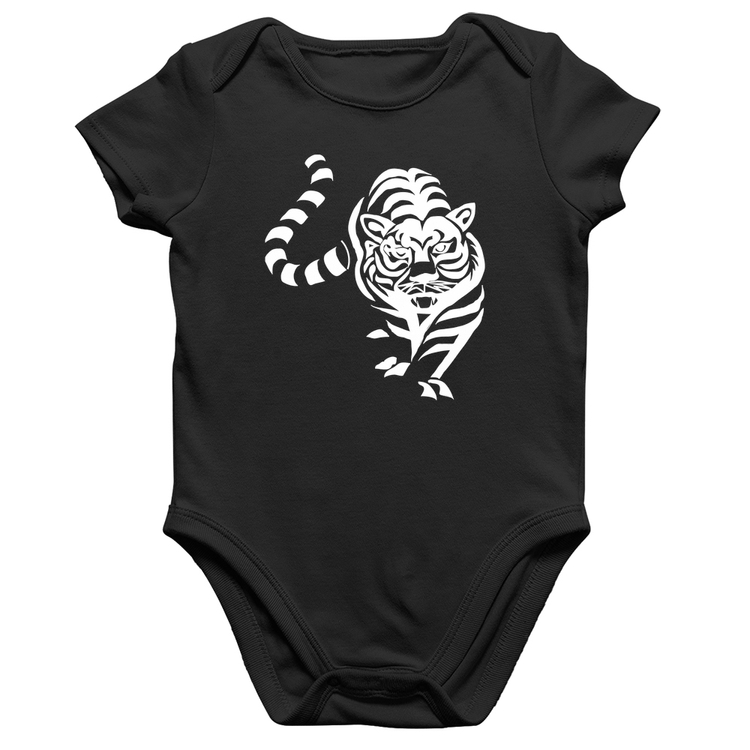 Body Bebê Algodão Tigre Traços
