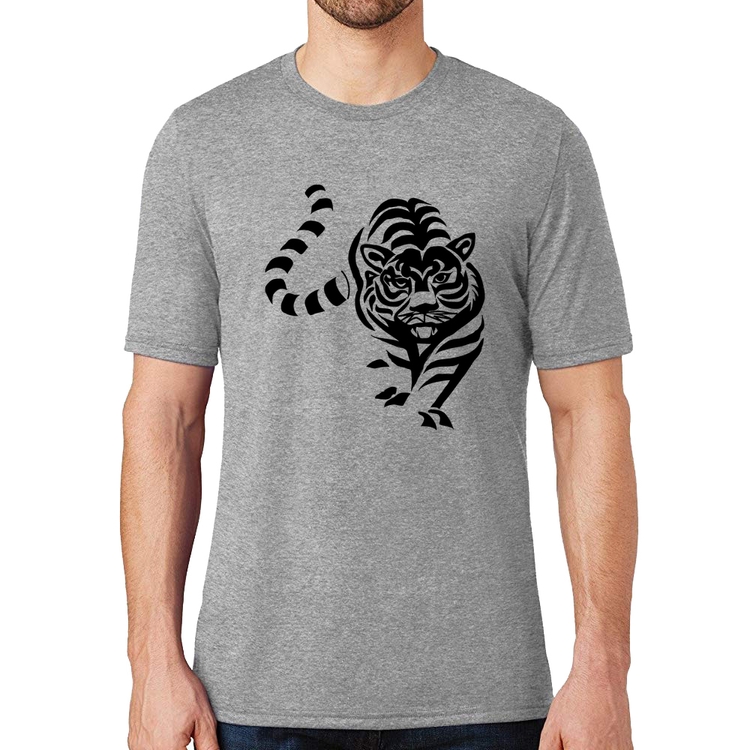 Camiseta Tigre Traços - Cinza