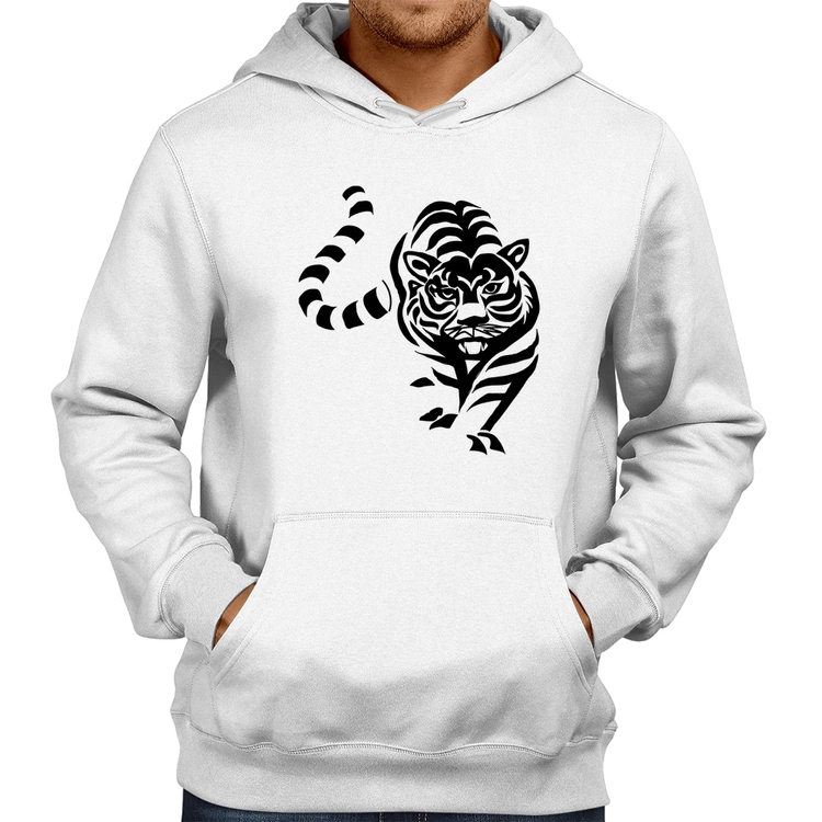 Moletom Tigre Traços - Branco