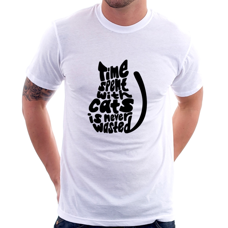 Camiseta Time spend with cats is never wasted