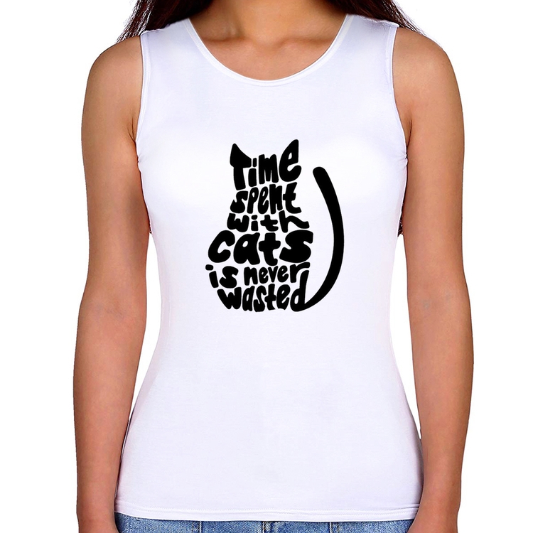 Regata Feminina Time spend with cats is never wasted