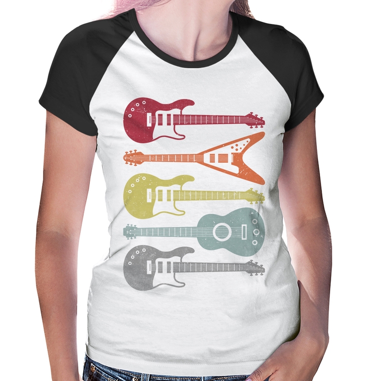 Baby Look Raglan Tipos de Guitarra