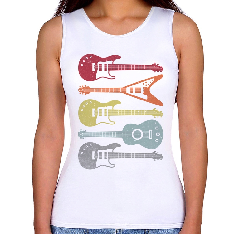 Regata Feminina Tipos de Guitarra