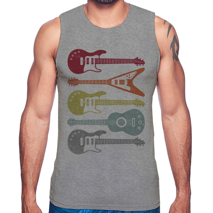 Regata Tipos de Guitarra - Cinza