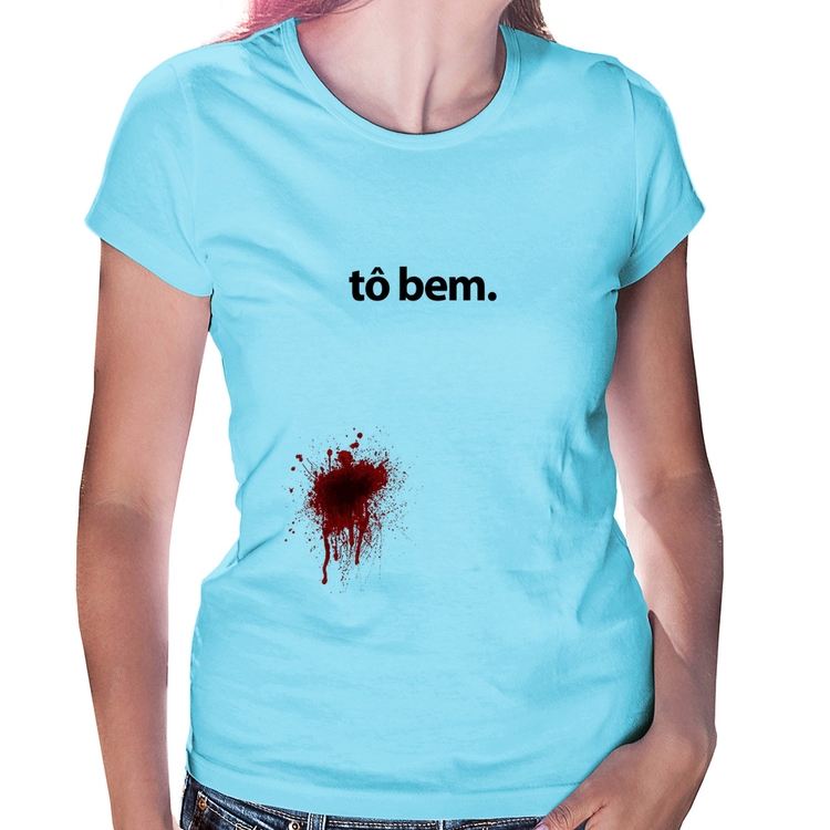 Baby Look tô bem - Azul Bebê