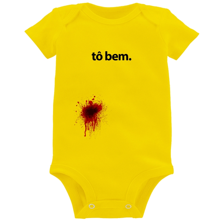 Body Bebê tô bem - Amarelo