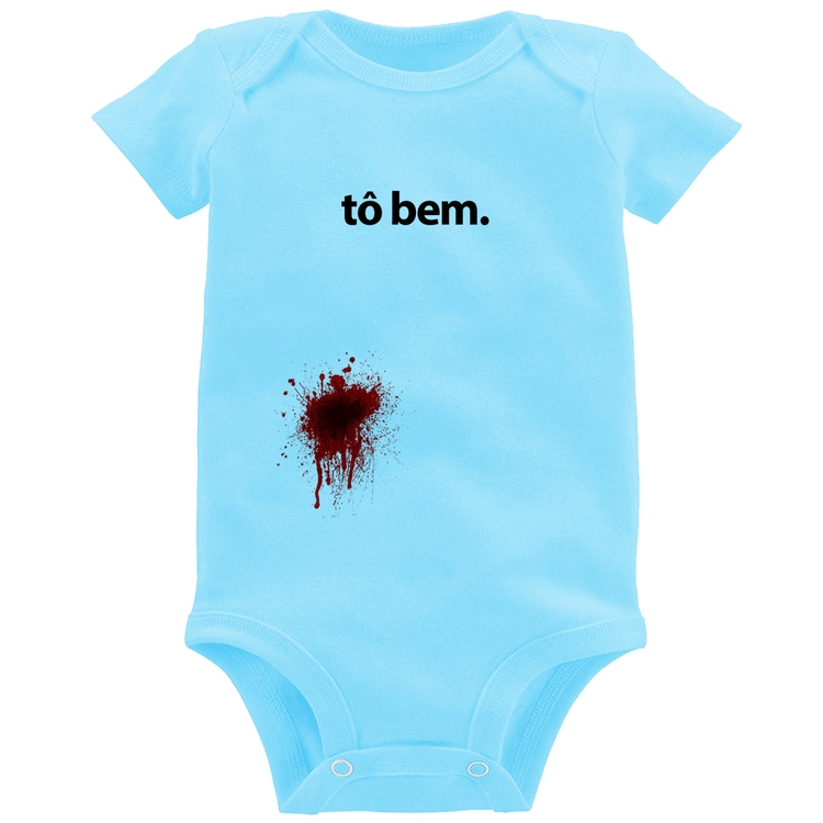 Body Bebê tô bem - Azul Bebê