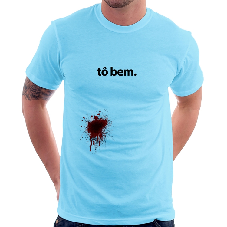 Camiseta tô bem - Azul Bebê