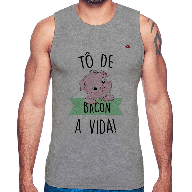 Regata Tô de bacon a vida! - Cinza