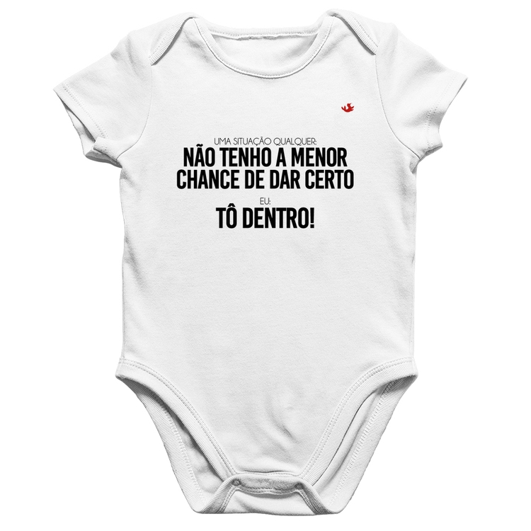 Body Bebê Algodão Tô dentro! - Branco