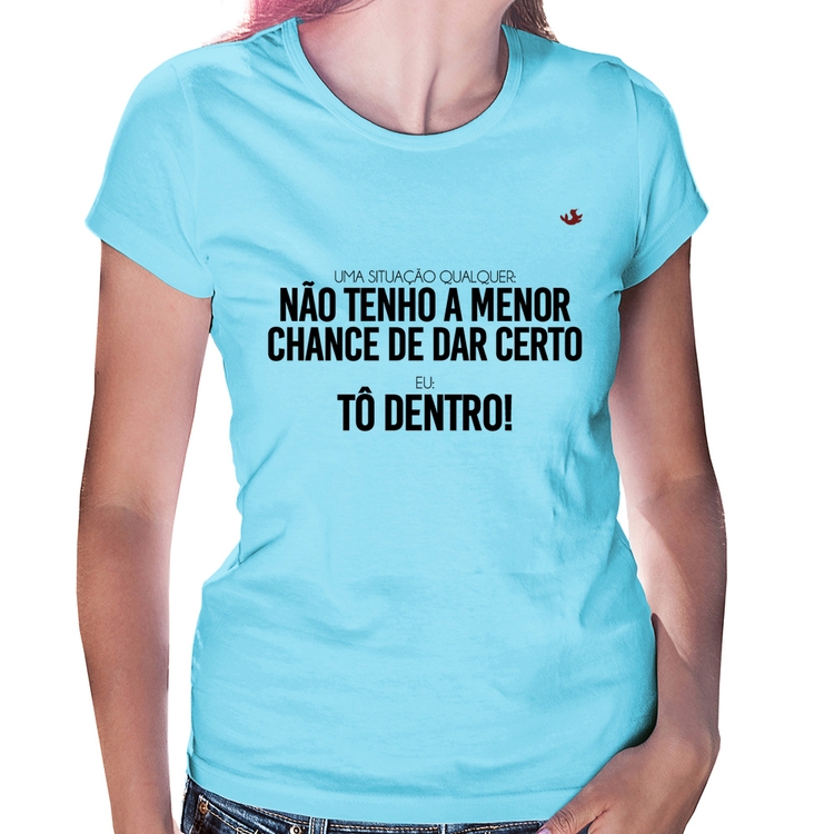 Baby Look Tô dentro! - Azul Bebê