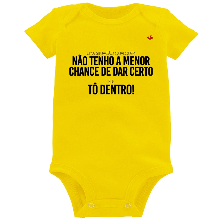Body Bebê Tô dentro! - Amarelo