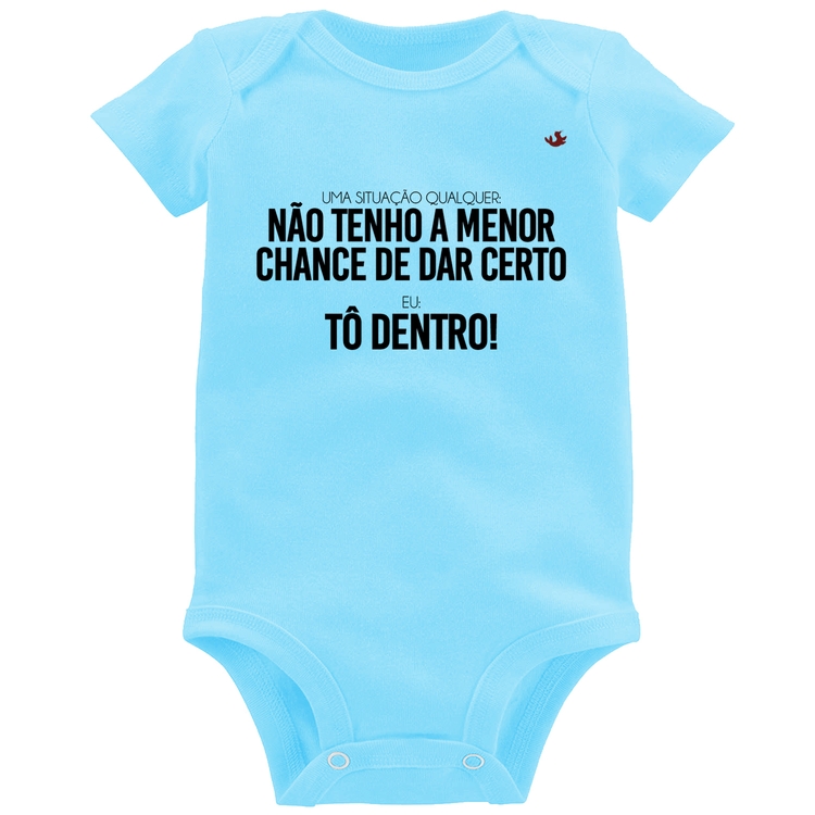 Body Bebê Tô dentro! - Azul Bebê