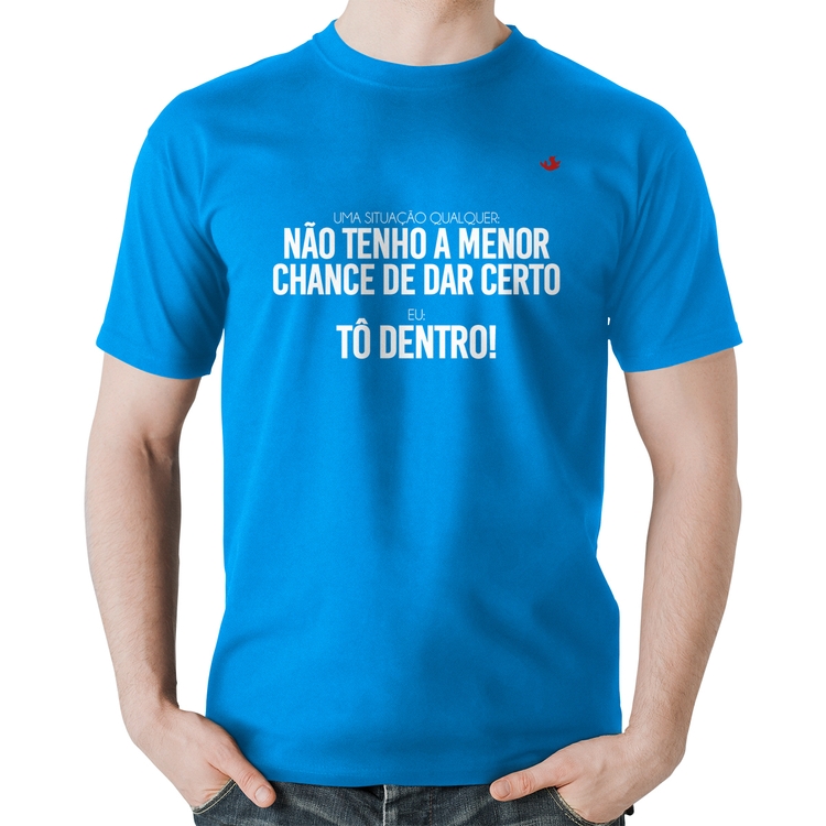 Camiseta Algodão Tô dentro! - Azul