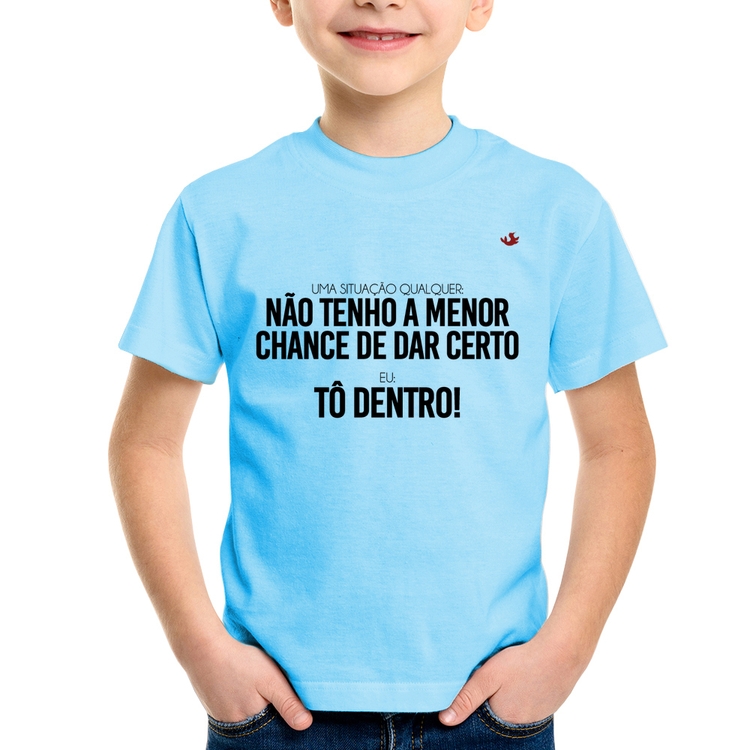 Camiseta Infantil Tô dentro! - Azul Bebê