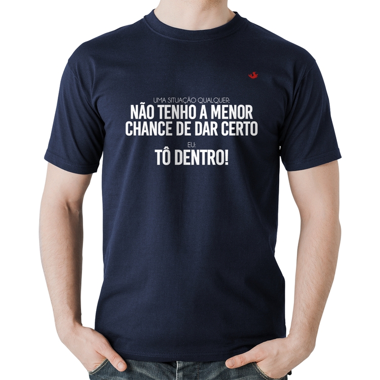 Camiseta Algodão Tô dentro! - Marinho