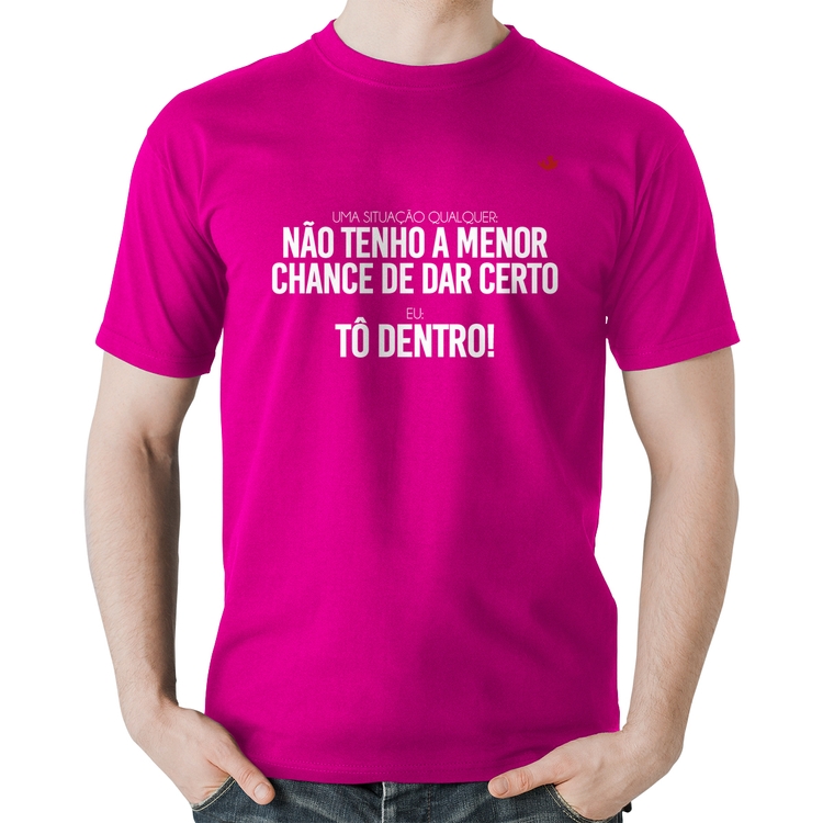 Camiseta Algodão Tô dentro! - Rosa