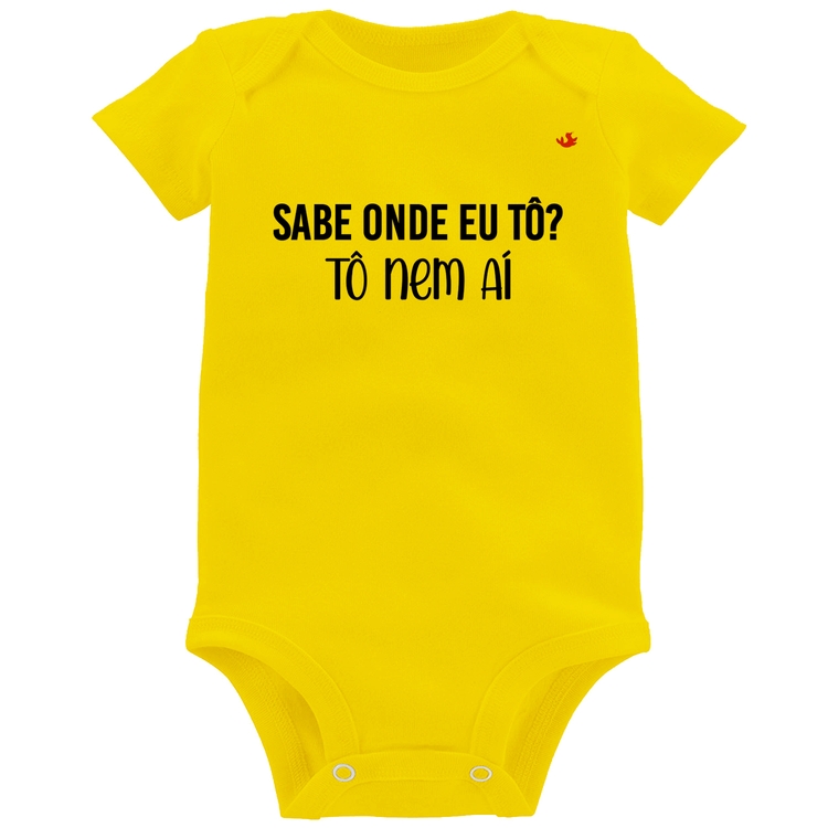 Body Bebê Tô nem aí - Amarelo