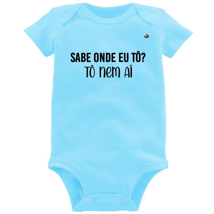 Body Bebê Tô nem aí - Azul Bebê
