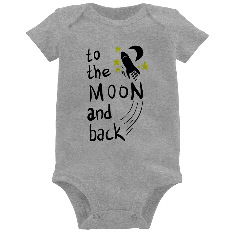 Body Bebê To the moon and back - Cinza