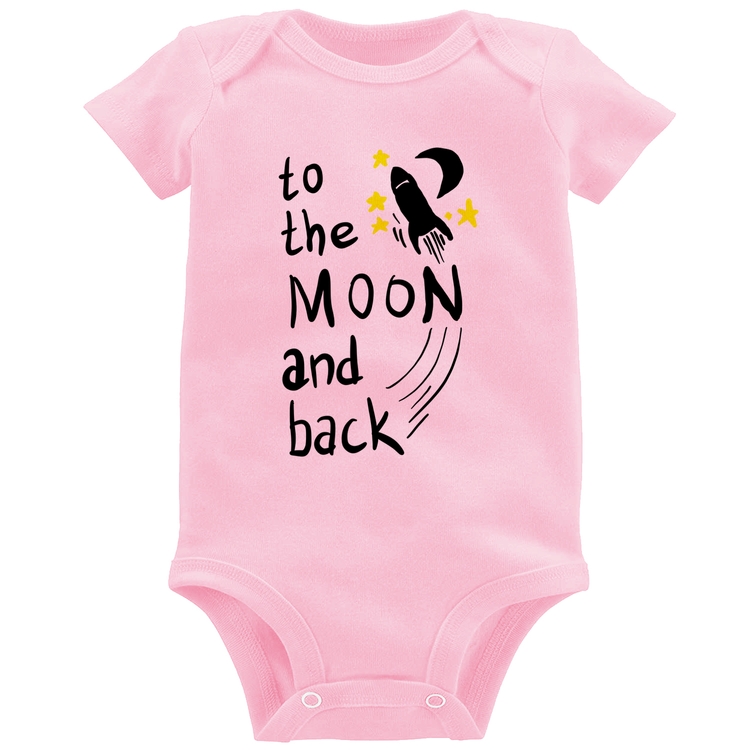 Body Bebê To the moon and back - Rosa Bebê