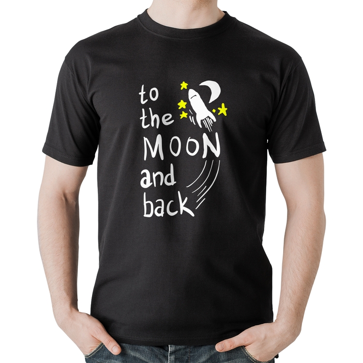 Camiseta Algodão To the moon and back
