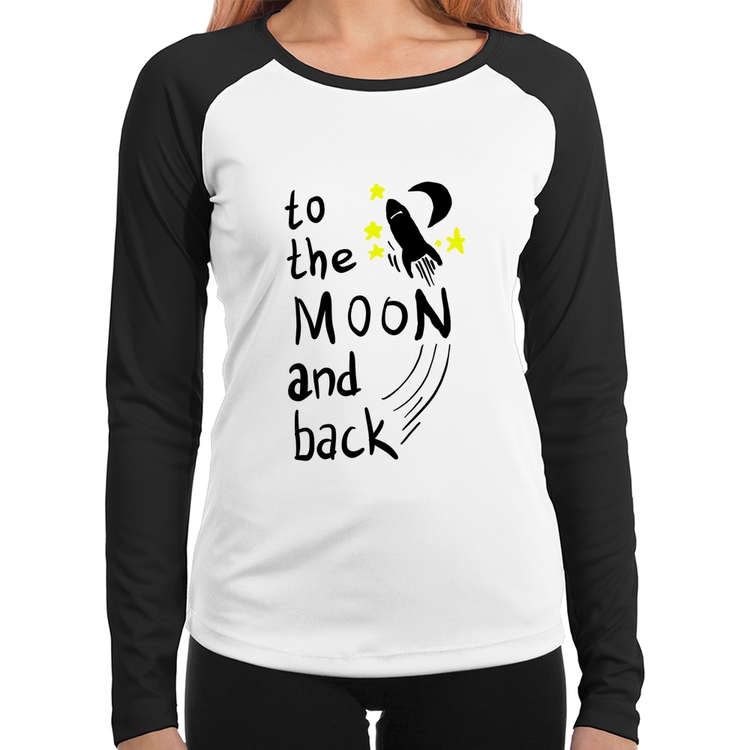 Baby Look Raglan To the moon and back Manga Longa