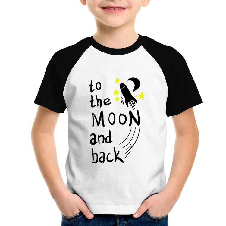 Camiseta Raglan Infantil To the moon and back