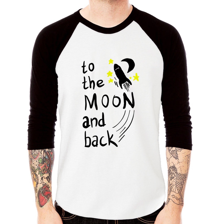 Camiseta Raglan To the moon and back Manga 3/4