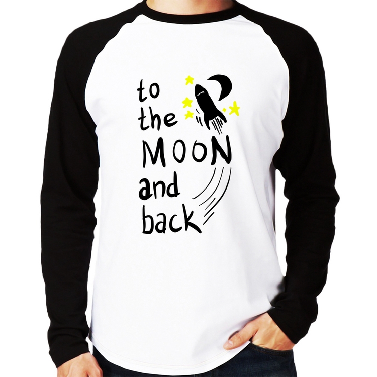 Camiseta Raglan To the moon and back Manga Longa