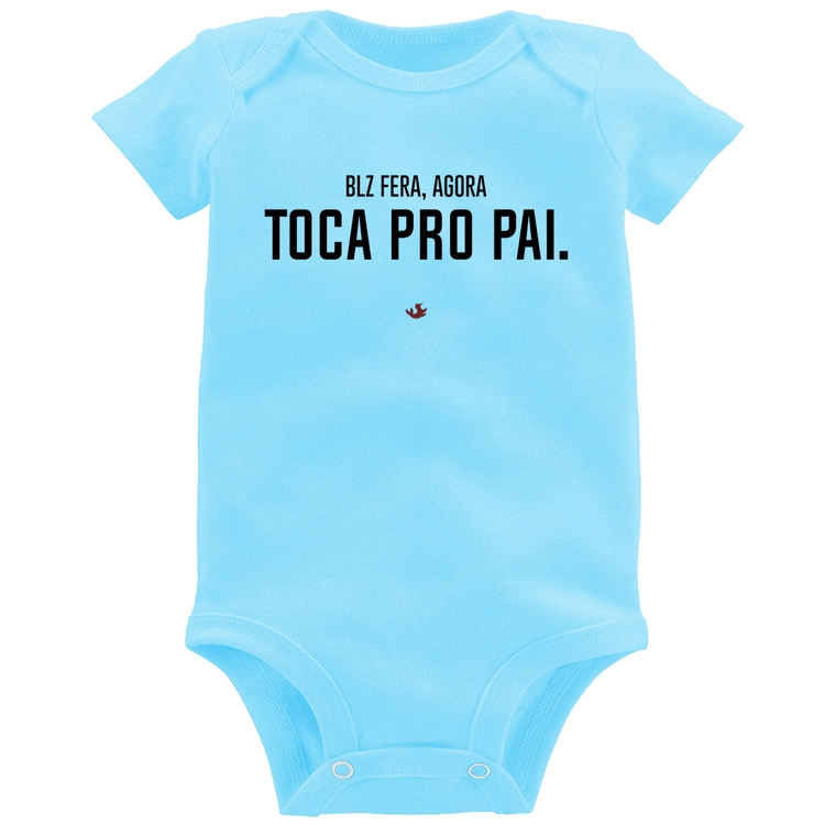 Body Bebê Toca pro pai - Azul Bebê