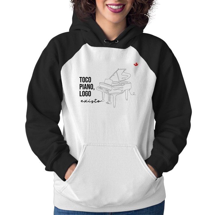 Moletom Feminino Toco piano, logo existo