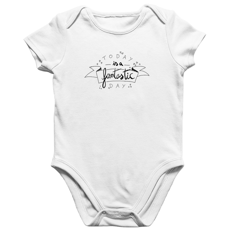 Body Bebê Algodão Today Is A Fantastic Day - Branco