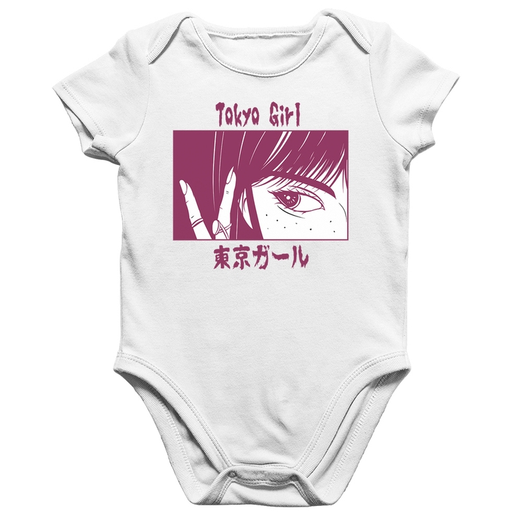 Body Bebê Algodão Tokio Girl - Branco
