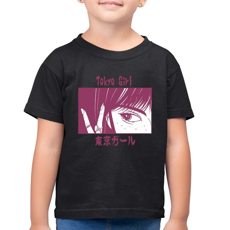 Camiseta Algodão Infantil Tokio Girl