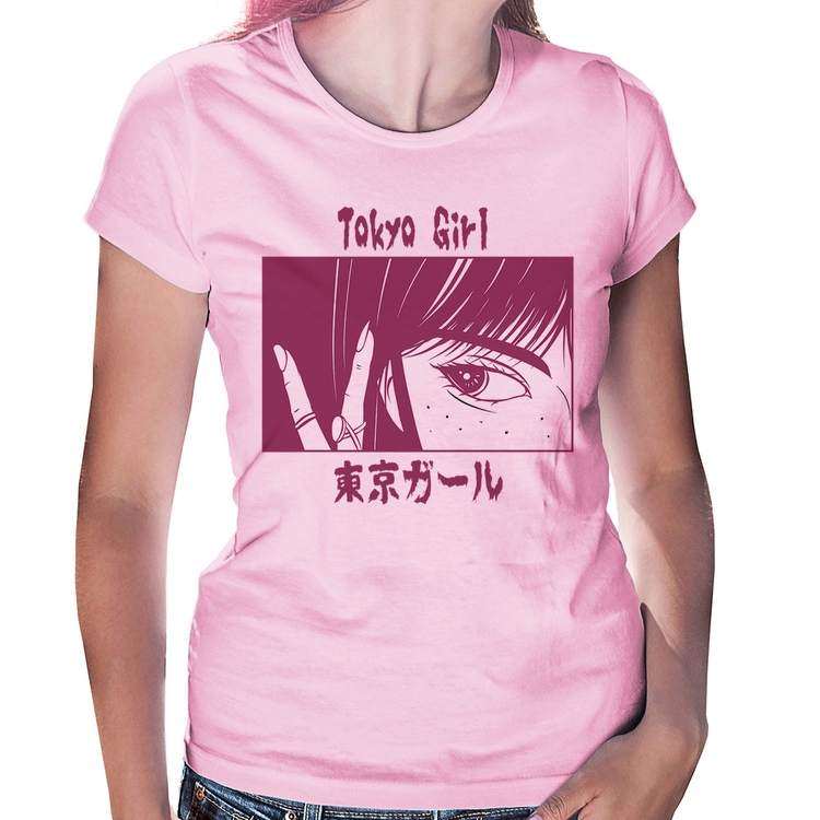 Baby Look Tokio Girl - Rosa Bebê