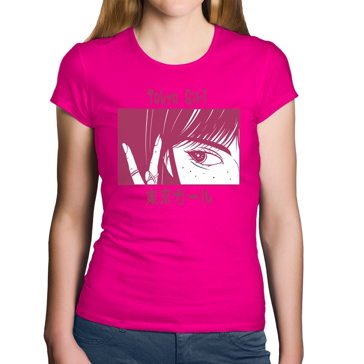 Baby Look Algodão Tokio Girl - Rosa