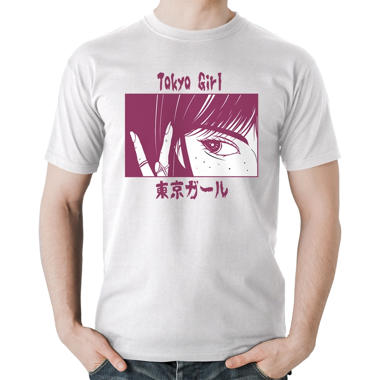 Camiseta Algodão Tokio Girl - Branca