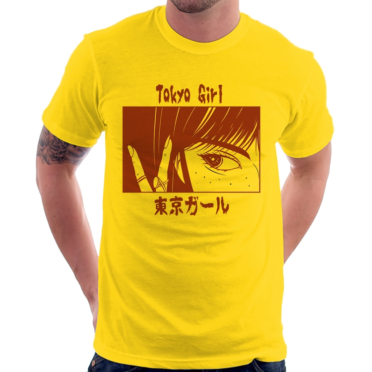 Camiseta Tokio Girl - Amarela