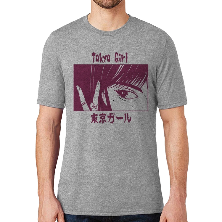 Camiseta Tokio Girl - Cinza