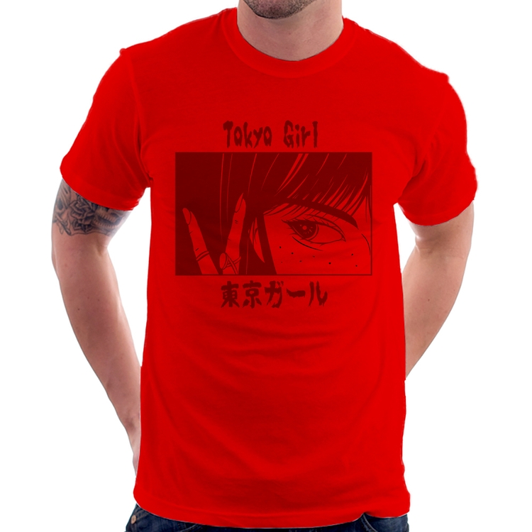 Camiseta Tokio Girl - Vermelha