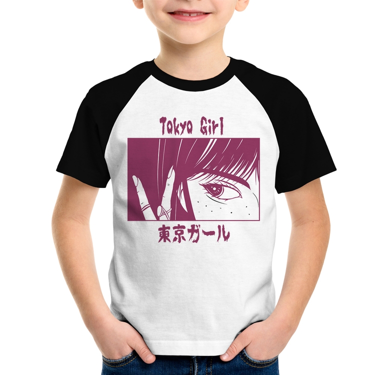 Camiseta Raglan Infantil Tokio Girl