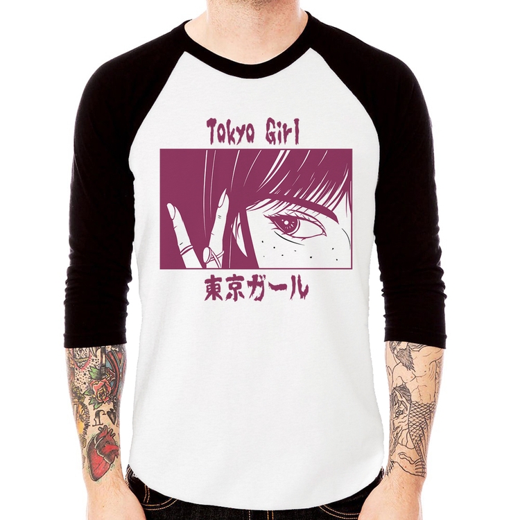 Camiseta Raglan Tokio Girl Manga 3/4
