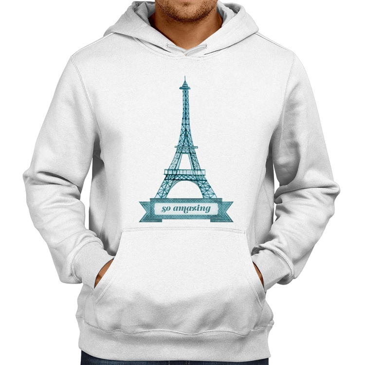 Moletom Torre Eiffel Amazing - Branco
