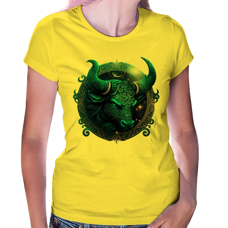 Baby Look Touro Sígno - Amarela