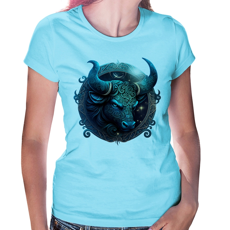 Baby Look Touro Sígno - Azul Bebê