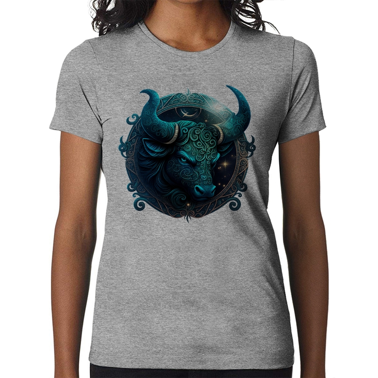 Baby Look Touro Sígno - Cinza