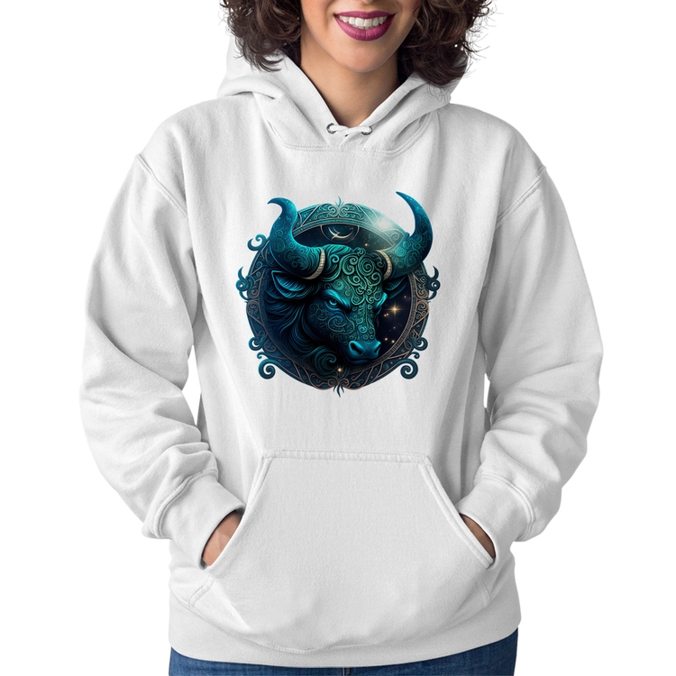 Moletom Feminino Touro Sígno - Branco